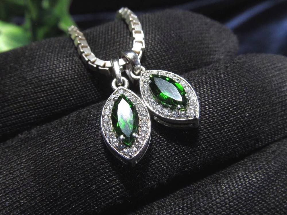 クロムダイオプサイト ペンダントトップ ネックレス アクセサリー Silver925