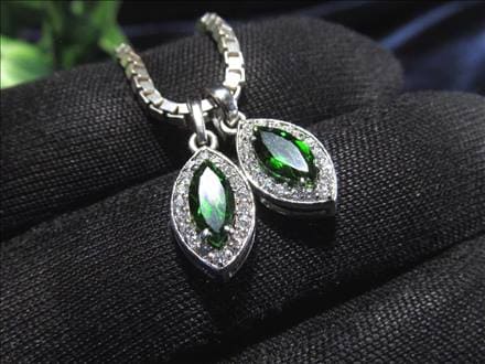 クロムダイオプサイト ペンダントトップ ネックレス アクセサリー Silver925