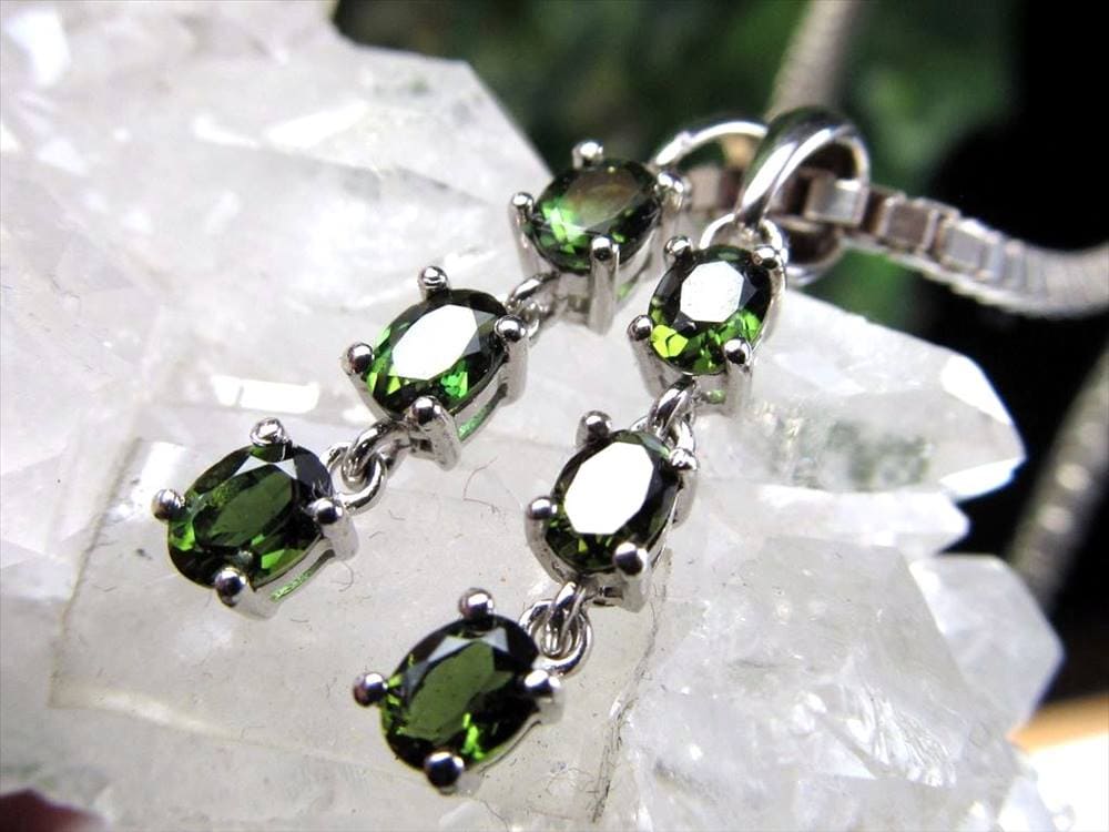 クロムダイオプサイト ペンダントトップ ネックレス アクセサリー Silver925