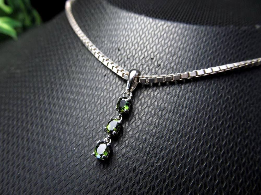 クロムダイオプサイト ペンダントトップ ネックレス アクセサリー Silver925