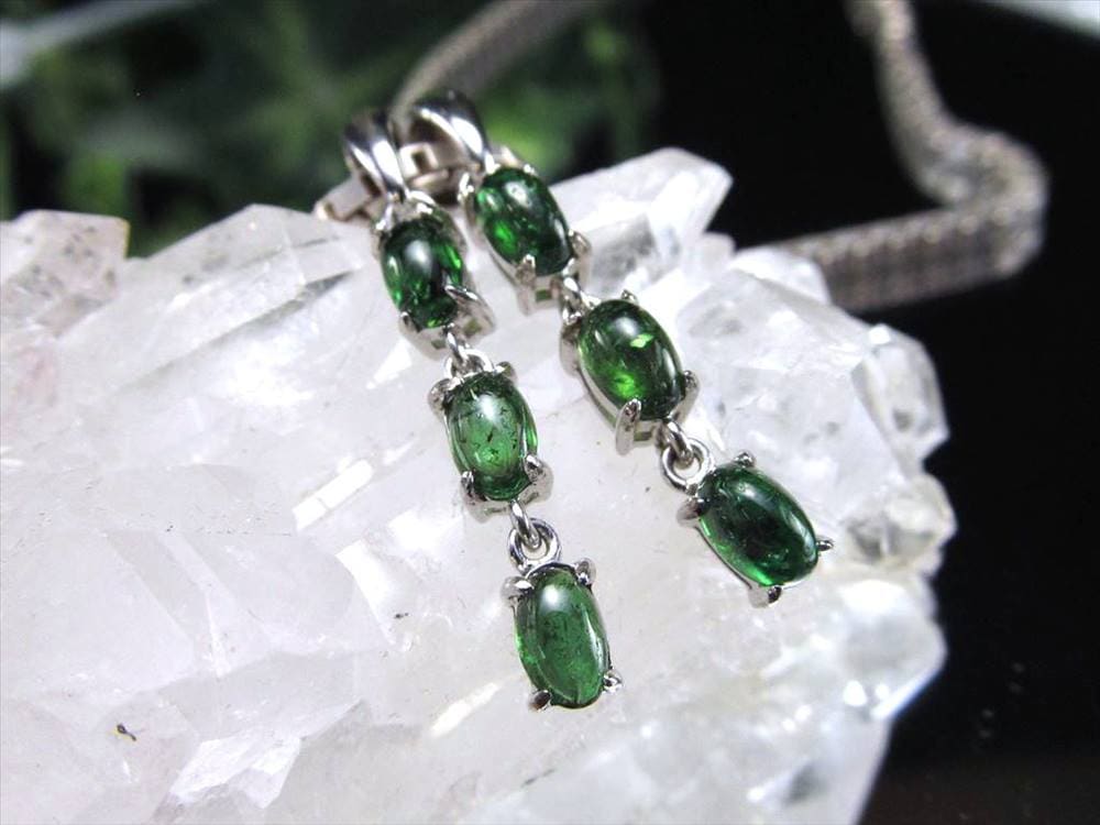 クロムダイオプサイト ペンダントトップ ネックレス アクセサリー Silver925