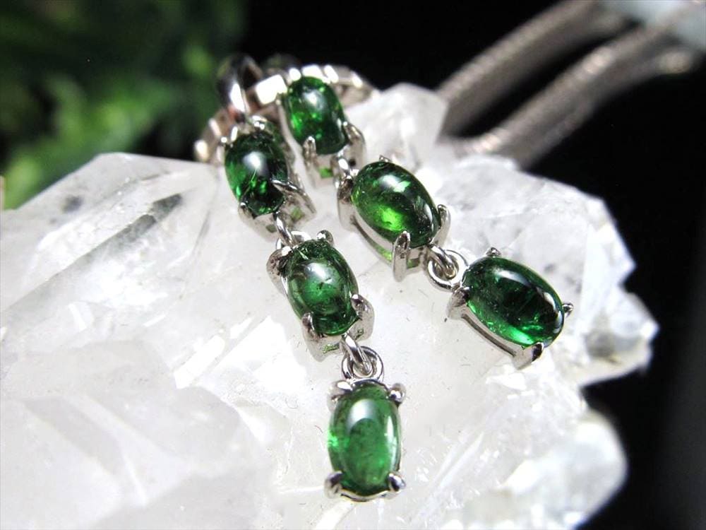 クロムダイオプサイト ペンダントトップ ネックレス アクセサリー Silver925