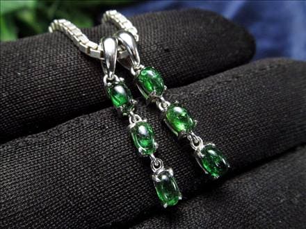 クロムダイオプサイト ペンダントトップ ネックレス アクセサリー Silver925