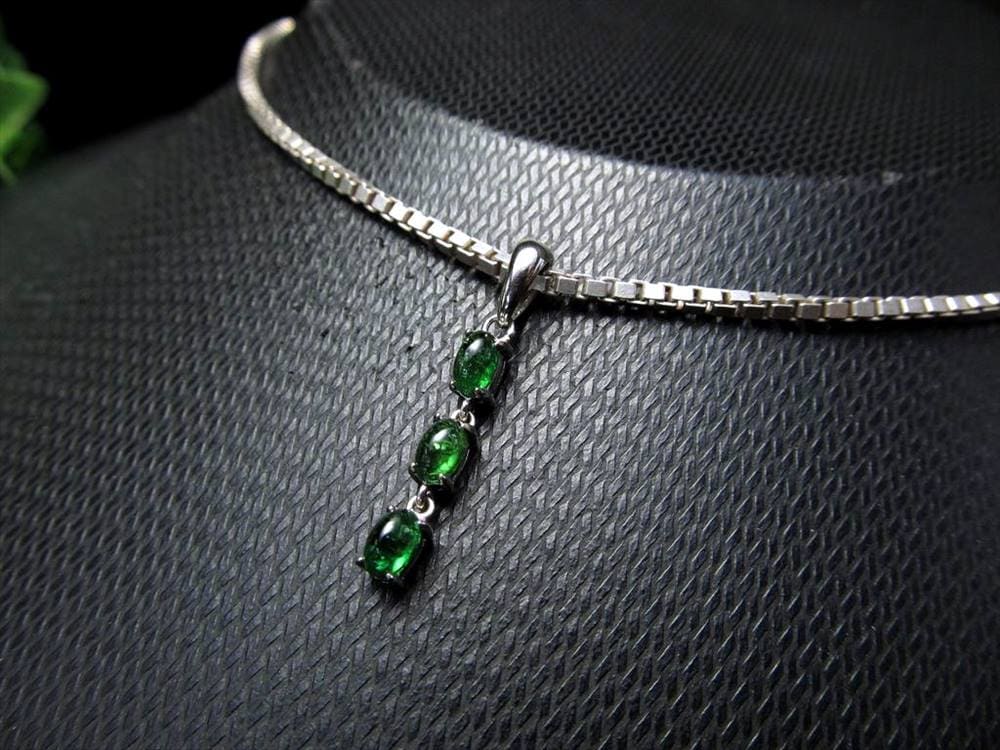 クロムダイオプサイト ペンダントトップ ネックレス アクセサリー Silver925