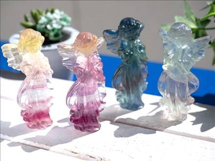 フローライト 蛍石 エンジェル 天使 置物