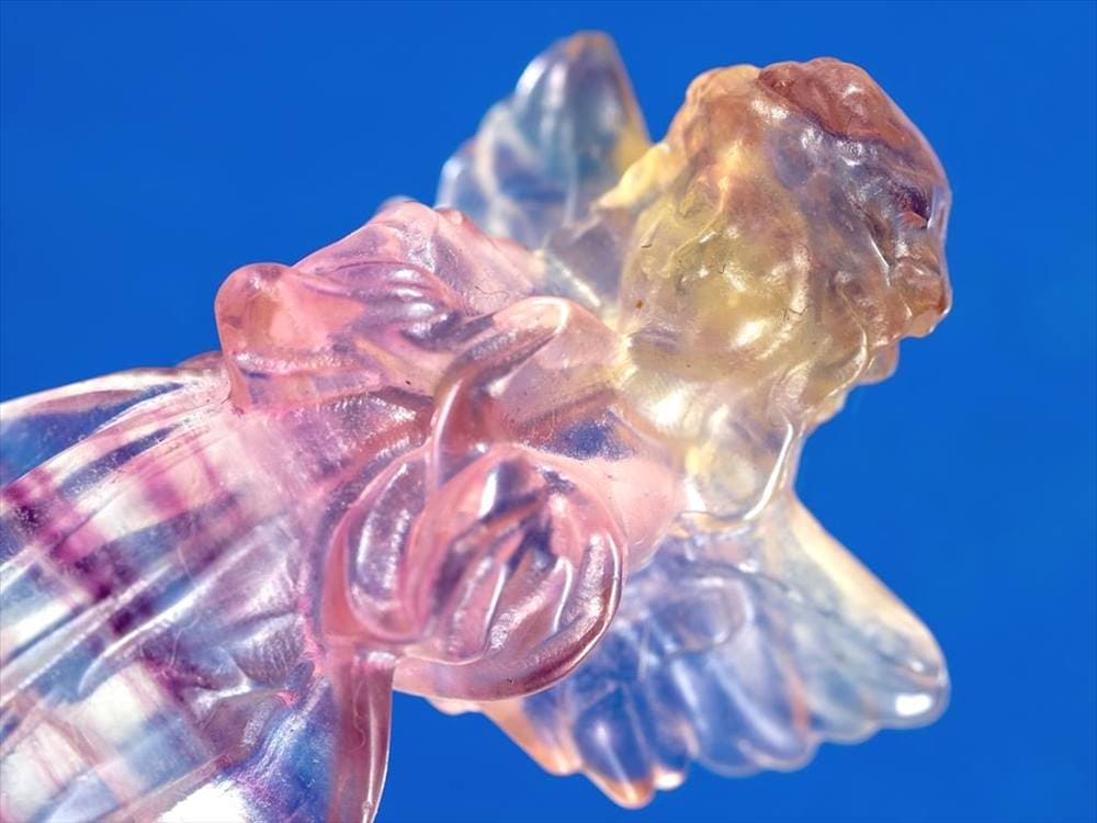 フローライト 蛍石 エンジェル 天使 置物