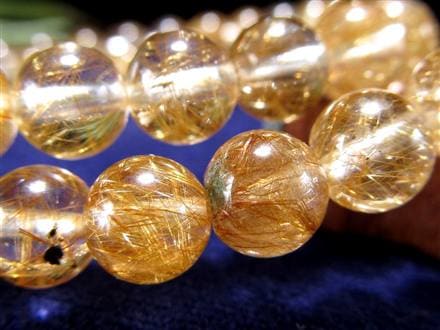 マニハール クォーツ ブレスレット ビーズ石 ヒマラヤ山脈 水晶 ゴールドルチル ガーデン水晶 クローライト