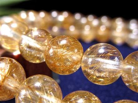 マニハール クォーツ ブレスレット ビーズ石 ヒマラヤ山脈 水晶 ゴールドルチル ガーデン水晶 クローライト