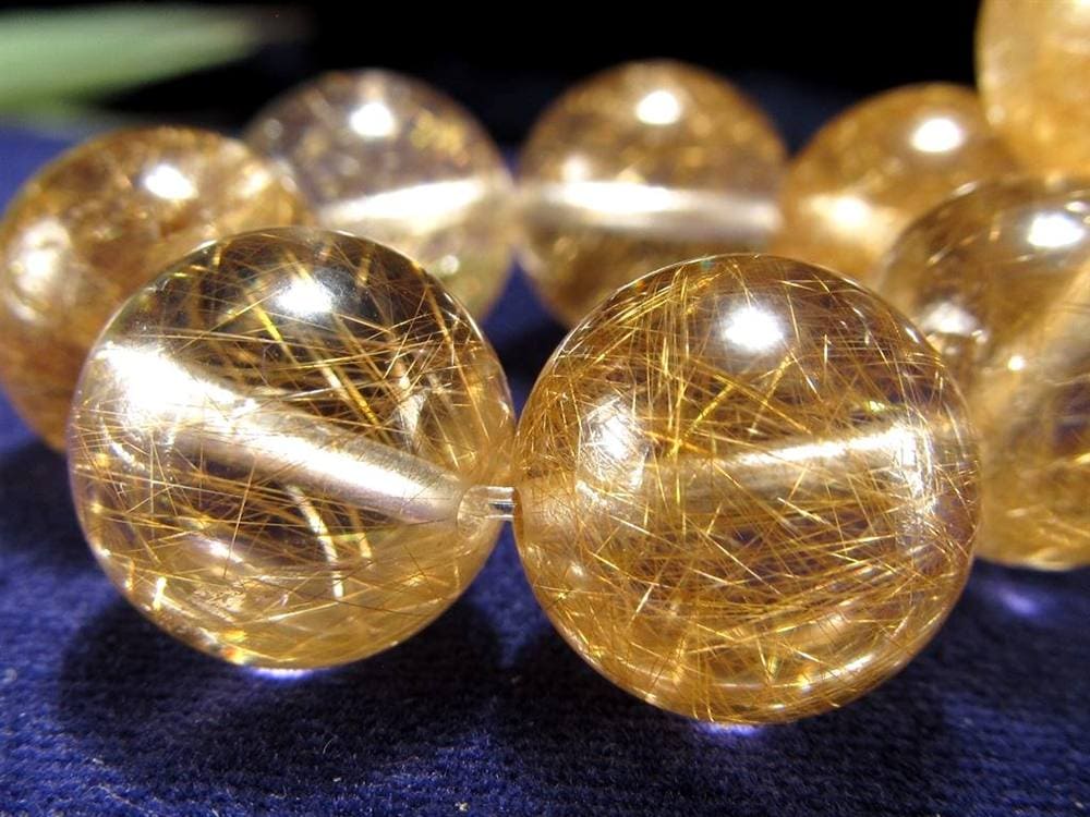 マニハール クォーツ ブレスレット ビーズ石 ヒマラヤ山脈 水晶 ゴールドルチル ガーデン水晶 クローライト