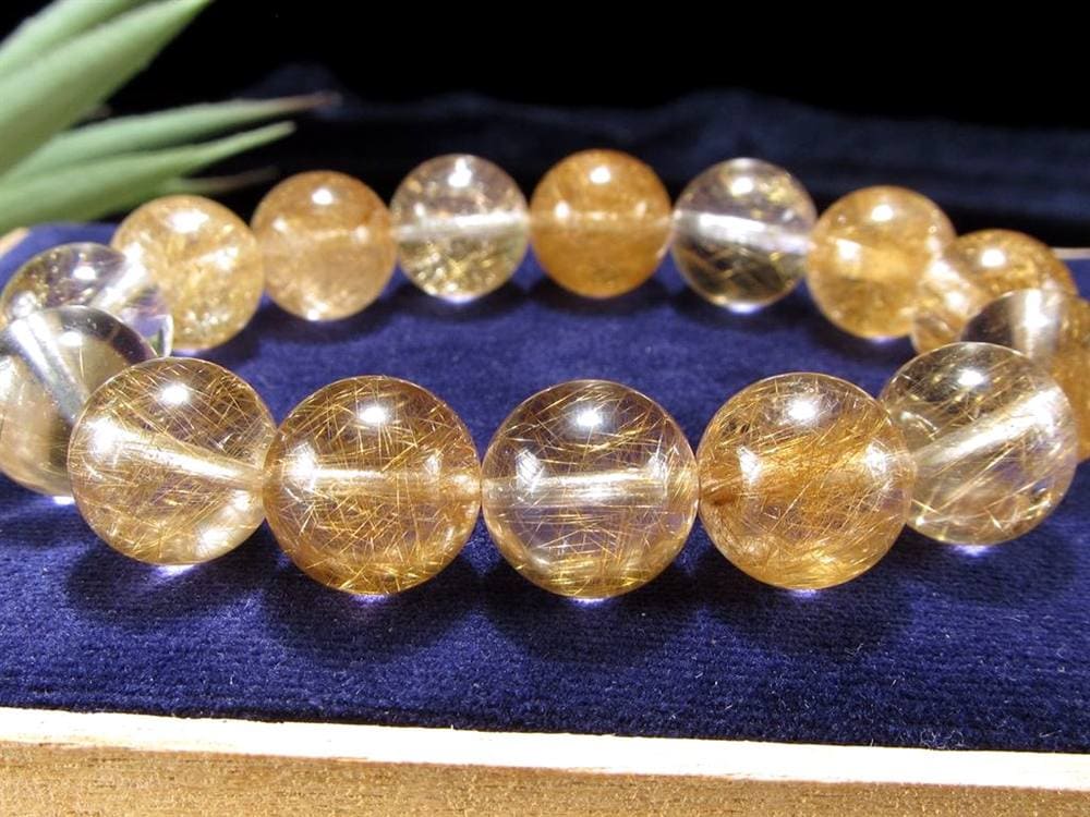 マニハール クォーツ ブレスレット ビーズ石 ヒマラヤ山脈 水晶 ゴールドルチル ガーデン水晶 クローライト