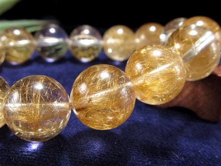 マニハール クォーツ ブレスレット ビーズ石 ヒマラヤ山脈 水晶 ゴールドルチル ガーデン水晶 クローライト