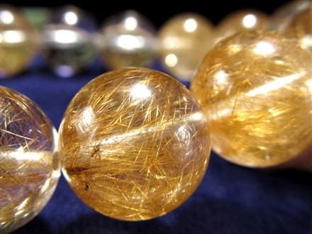 マニハール クォーツ ブレスレット ビーズ石 ヒマラヤ山脈 水晶 ゴールドルチル ガーデン水晶 クローライト