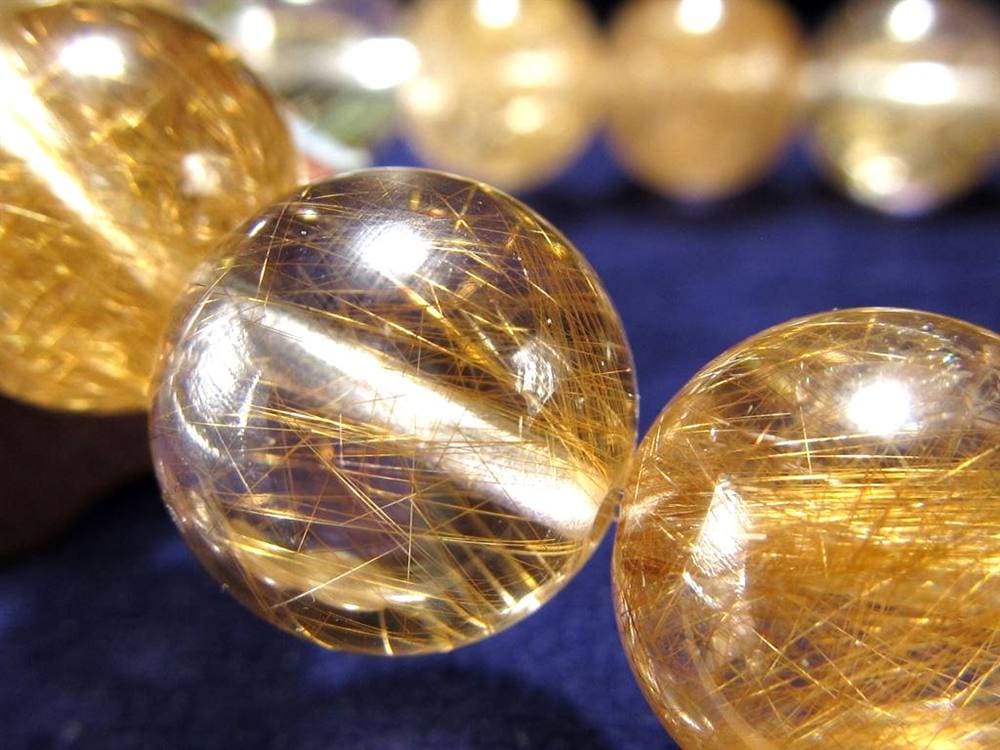 マニハール クォーツ ブレスレット ビーズ石 ヒマラヤ山脈 水晶 ゴールドルチル ガーデン水晶 クローライト