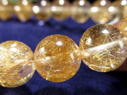 マニハール クォーツ ブレスレット ビーズ石 ヒマラヤ山脈 水晶 ゴールドルチル ガーデン水晶 クローライト