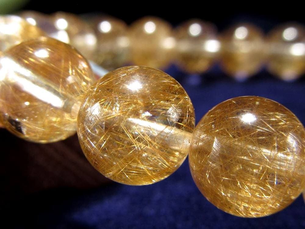 マニハール クォーツ ブレスレット ビーズ石 ヒマラヤ山脈 水晶 ゴールドルチル ガーデン水晶 クローライト