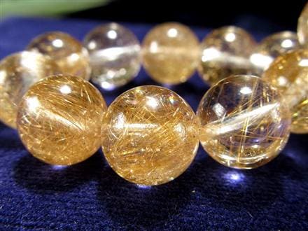 マニハール クォーツ ブレスレット ビーズ石 ヒマラヤ山脈 水晶 ゴールドルチル ガーデン水晶 クローライト