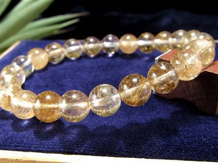 マニハール クォーツ ブレスレット ビーズ石 ヒマラヤ山脈 水晶 ゴールドルチル ガーデン水晶 クローライト