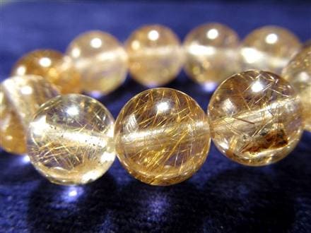 マニハール クォーツ ブレスレット ビーズ石 ヒマラヤ山脈 水晶 ゴールドルチル ガーデン水晶 クローライト