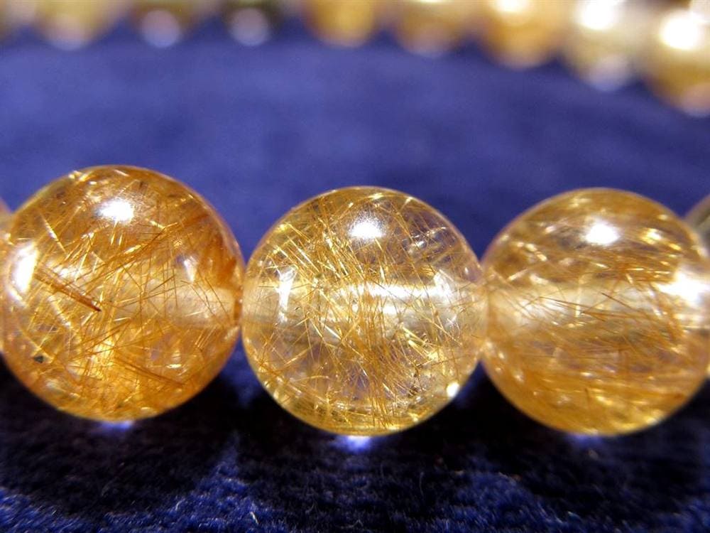 マニハール クォーツ ブレスレット ビーズ石 ヒマラヤ山脈 水晶 ゴールドルチル ガーデン水晶 クローライト