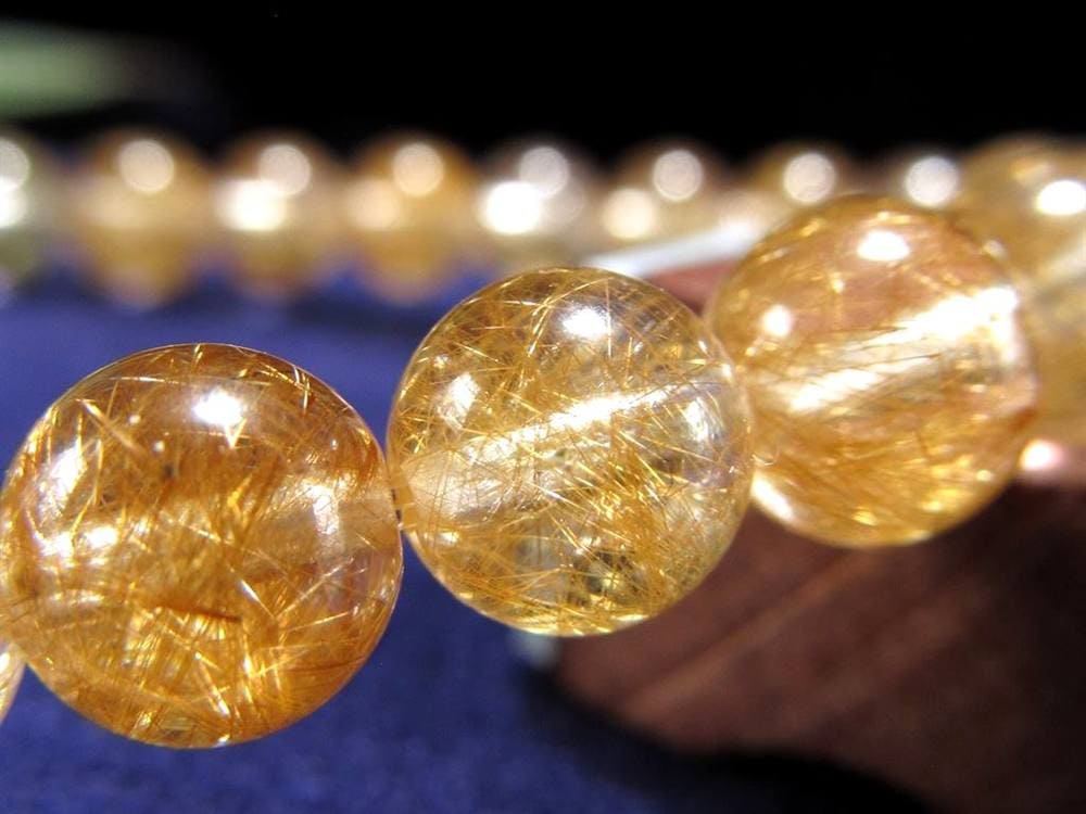 マニハール クォーツ ブレスレット ビーズ石 ヒマラヤ山脈 水晶 ゴールドルチル ガーデン水晶 クローライト