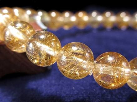 マニハール クォーツ ブレスレット ビーズ石 ヒマラヤ山脈 水晶 ゴールドルチル ガーデン水晶 クローライト