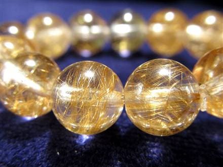 マニハール クォーツ ブレスレット ビーズ石 ヒマラヤ山脈 水晶 ゴールドルチル ガーデン水晶 クローライト