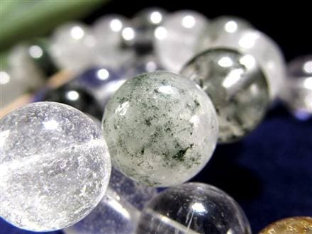 マニハール クォーツ ブレスレット ビーズ石 ヒマラヤ山脈 水晶 クローライト ガーデン