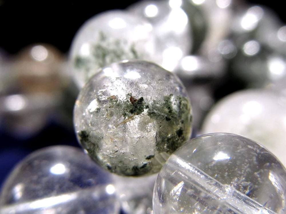 マニハール クォーツ ブレスレット ビーズ石 ヒマラヤ山脈 水晶 クローライト ガーデン