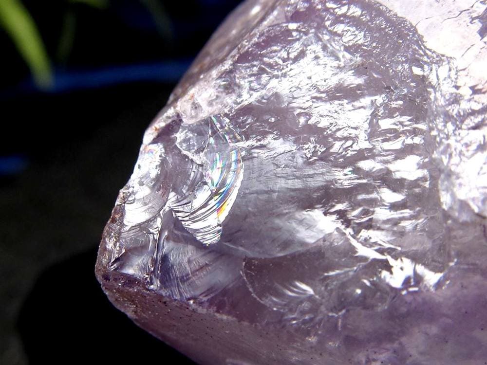 アメジスト 紫水晶 イリデッセンス 天然石 トライゴーニック