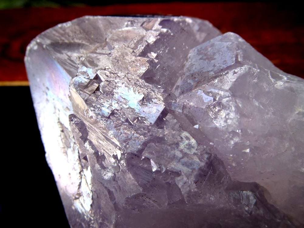 アメジスト 紫水晶 イリデッセンス 天然石 トライゴーニック