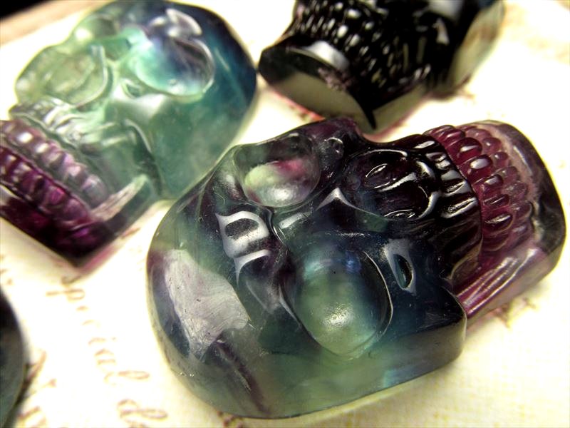 ☆輝く！骸骨フローライト！☆超透明＆艶々フローライト！☆お洒落で