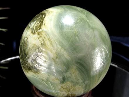 インフィナイト サーペンティン 蛇紋石 丸玉 置物 南アフリカ