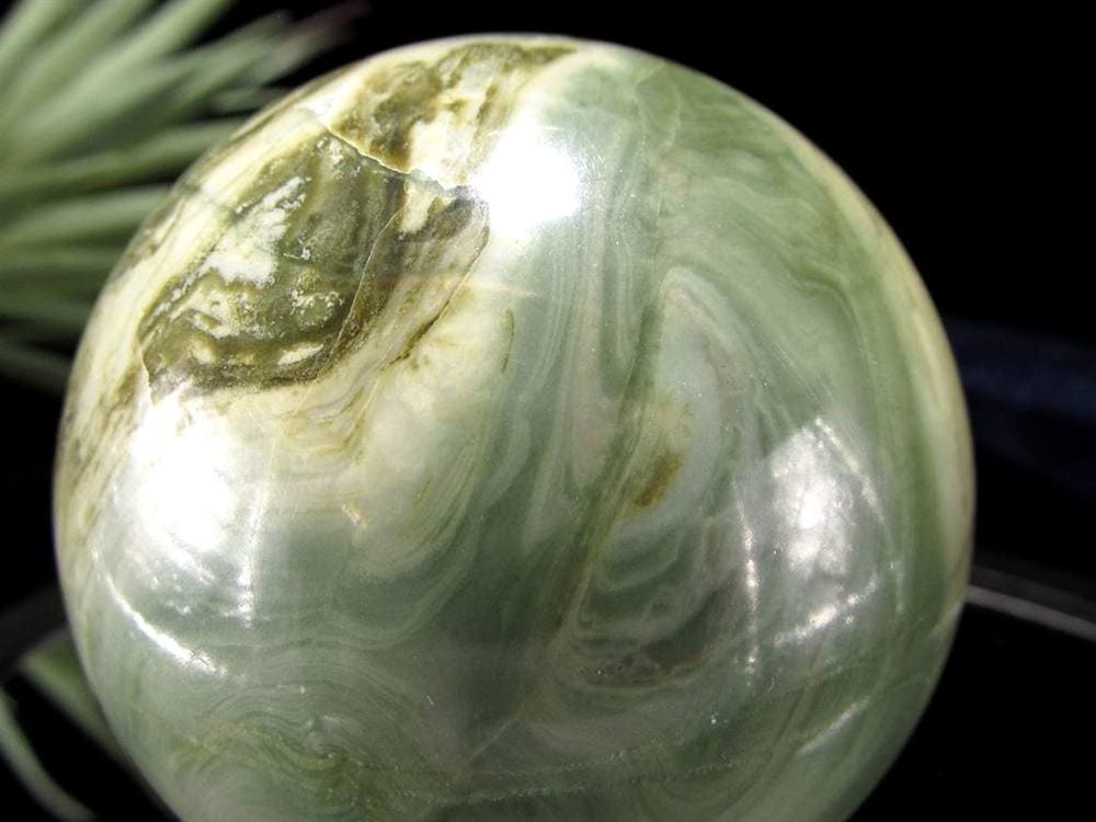 インフィナイト サーペンティン 蛇紋石 丸玉 置物 南アフリカ