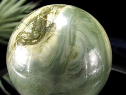 インフィナイト サーペンティン 蛇紋石 丸玉 置物 南アフリカ