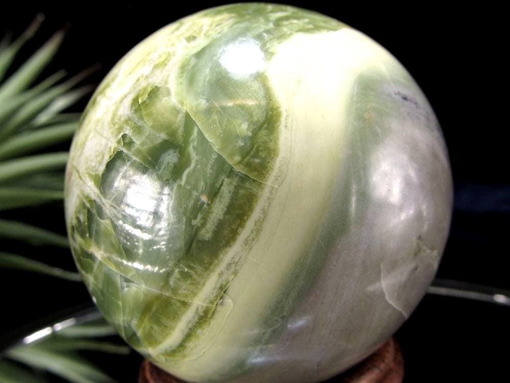 インフィナイト サーペンティン 蛇紋石 丸玉 置物 南アフリカ