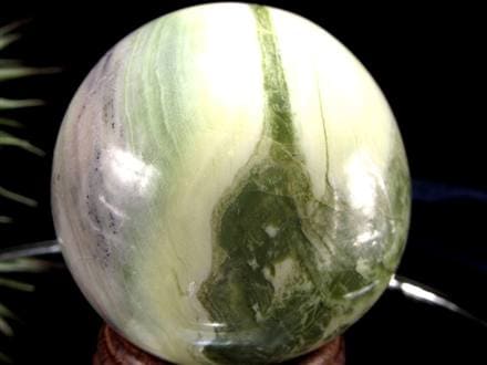 インフィナイト サーペンティン 蛇紋石 丸玉 置物 南アフリカ