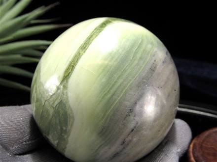 インフィナイト サーペンティン 蛇紋石 丸玉 置物 南アフリカ