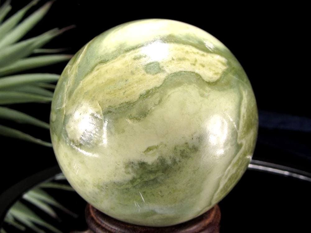 インフィナイト サーペンティン 蛇紋石 丸玉 置物 南アフリカ