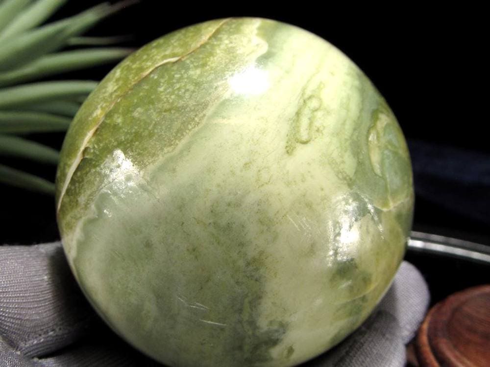 インフィナイト サーペンティン 蛇紋石 丸玉 置物 南アフリカ