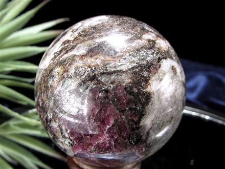 スピネルイングラナイト 尖晶石入り花崗岩 丸玉 置物 インド産