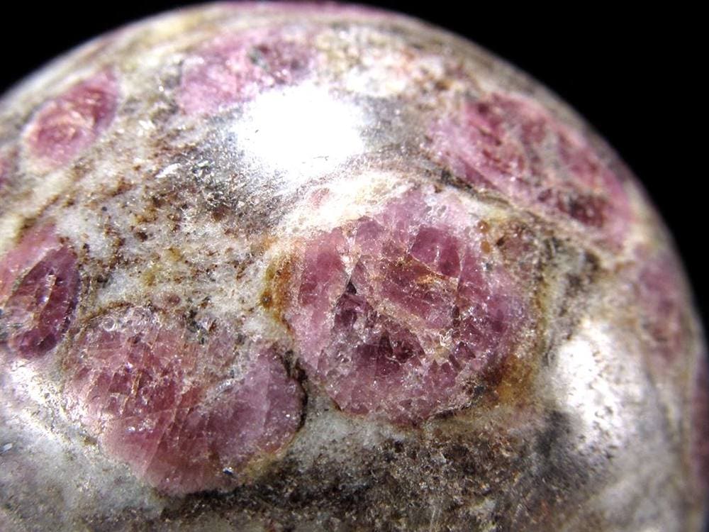 スピネルイングラナイト 尖晶石入り花崗岩 丸玉 置物 インド産