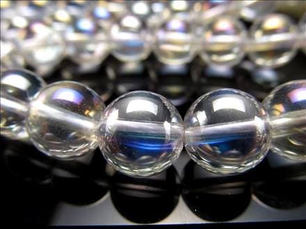 一連,コスモオーラ,蒸着水晶,ビーズ,レインボーオーラ