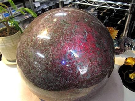 ルビーインカイヤナイト 丸玉 スフィア 巨大丸玉 