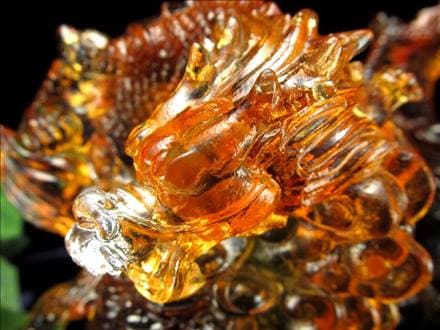 クリスタルガラス,置物,龍,ドラゴン,5本爪