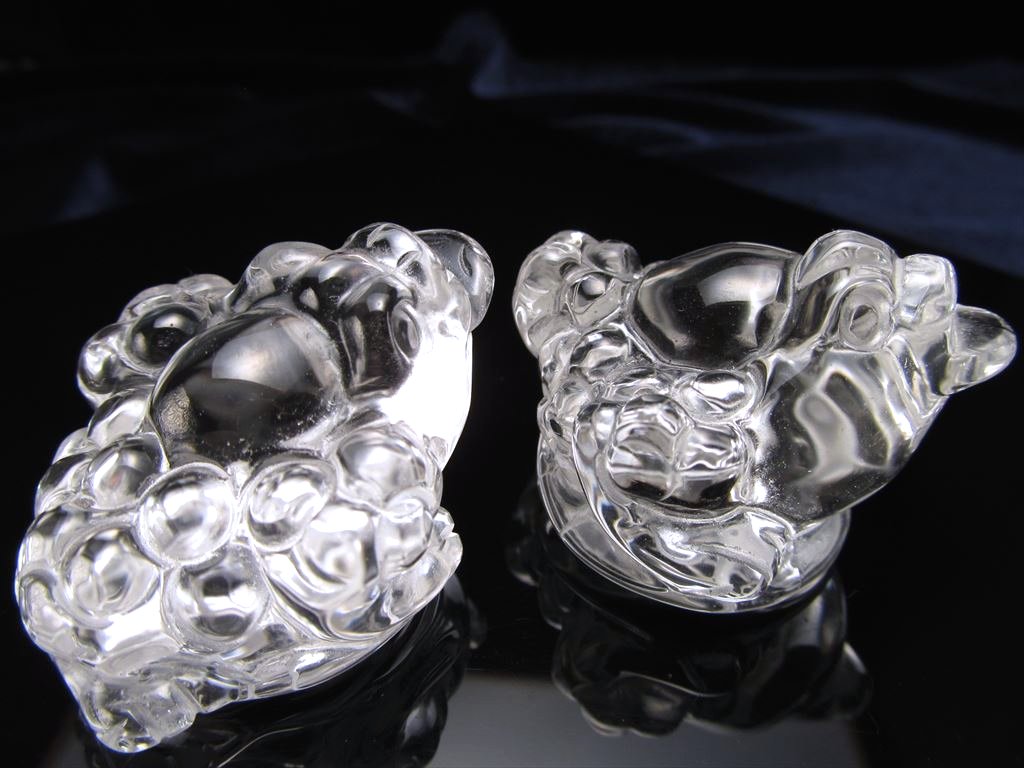 ☆天然水晶使用☆極上透明☆財を集めるカエル☆純粋と浄化を象徴する