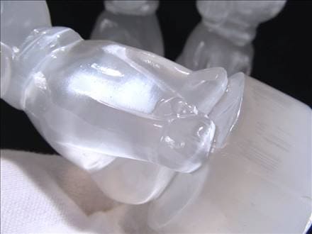 セレナイト 彫刻 置物 犬 ドッグ