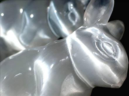 セレナイト 彫刻 置物 兎 ウサギ