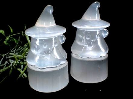 セレナイト 彫刻 置物 おばけ 幽霊