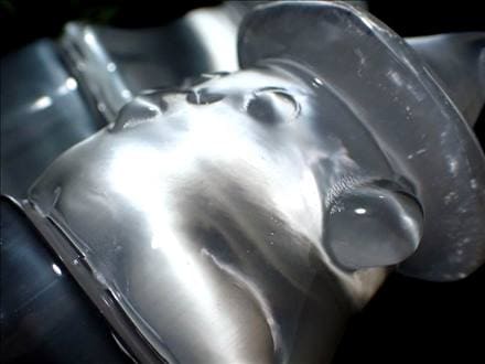 セレナイト 彫刻 置物 おばけ 幽霊