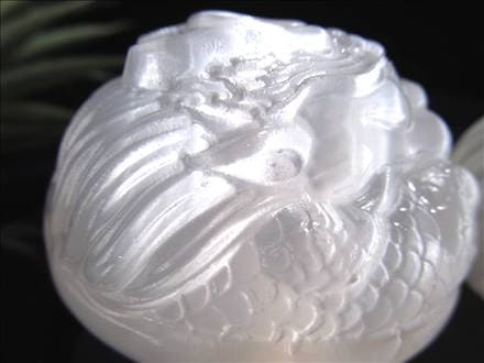 セレナイト 彫刻 置物 辰年 龍